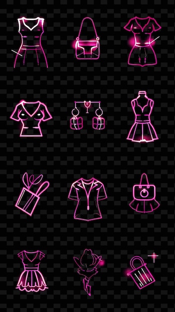 PSD a set of clothes for women on a dark background