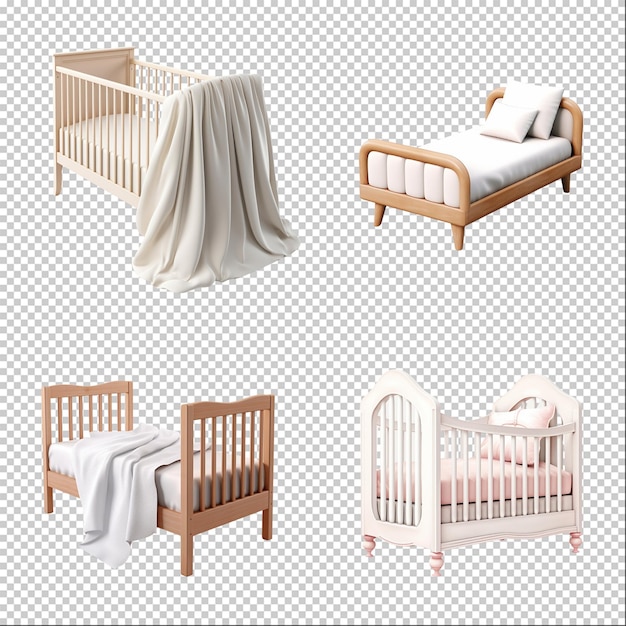 PSD set collection baby cot artificial intelligence generative