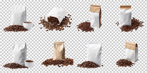 PSD collezione sacco di caffè intelligenza artificiale generativa