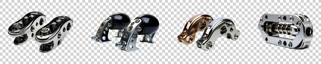 Set collection of Fixing Brackets on transparent background