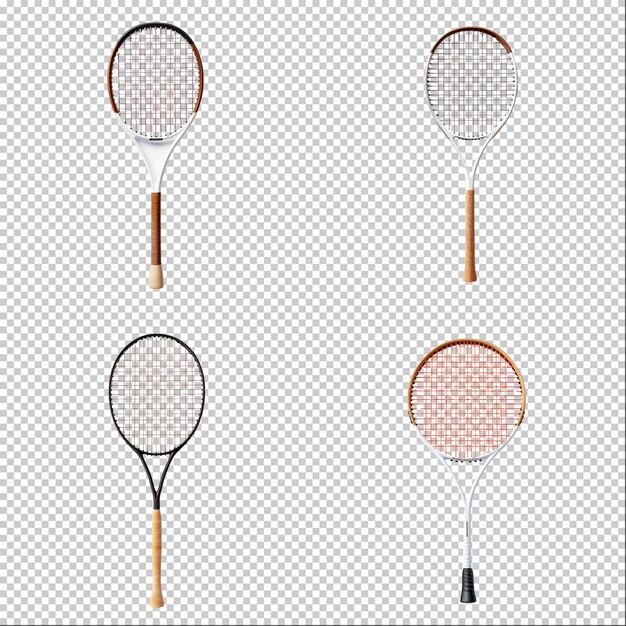 PSD set collection racchetta da tennis intelligenza artificiale generativa