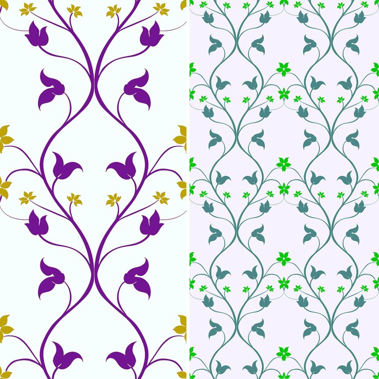 PSD a set of colorful flowers and leaves