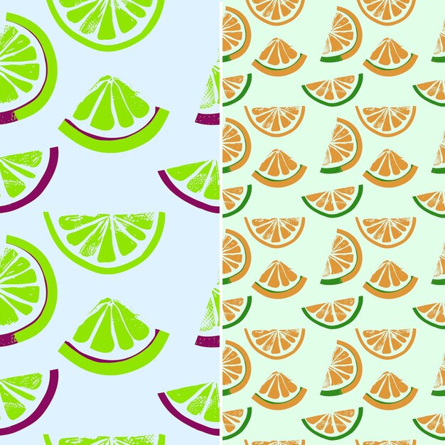 PSD a set of colorful lemons and limes