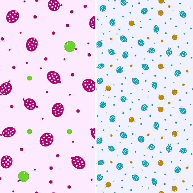 PSD a set of colorful patterns with dots and dots on them