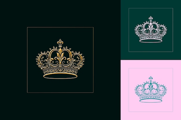 PSD una serie di corone e un'immagine di una corona