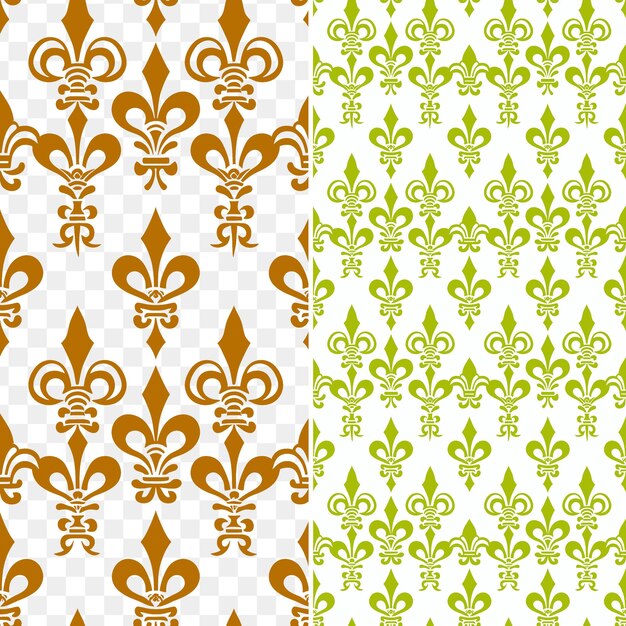 PSD a set of decorative patterns for the design of the gold and green