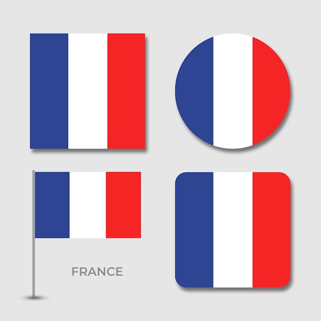 PSD set design national falgs of france