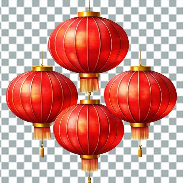 Set of different chinese lanterns