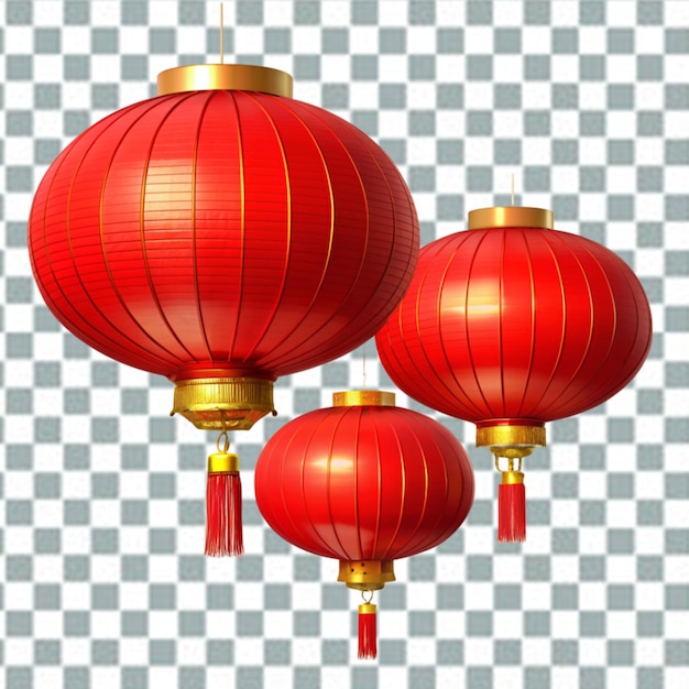 Set of different chinese lanterns