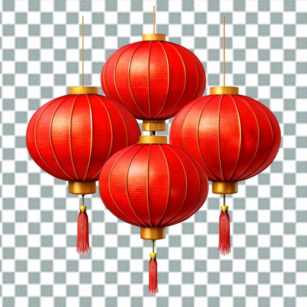 Set of different chinese lanterns