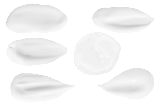 異なるクリームストロークのセット 影のない化品クリームのストローク 背景のないPNG