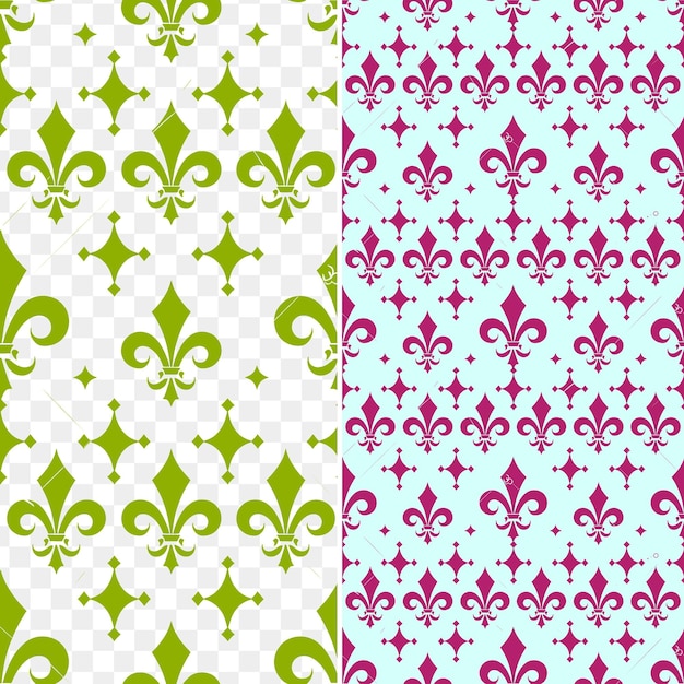 PSD una serie di diversi disegni di viola e verde