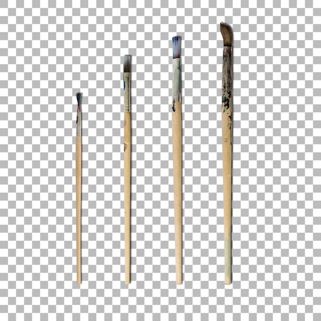 PSD set di diversi modelli di pennelli per la pittura
