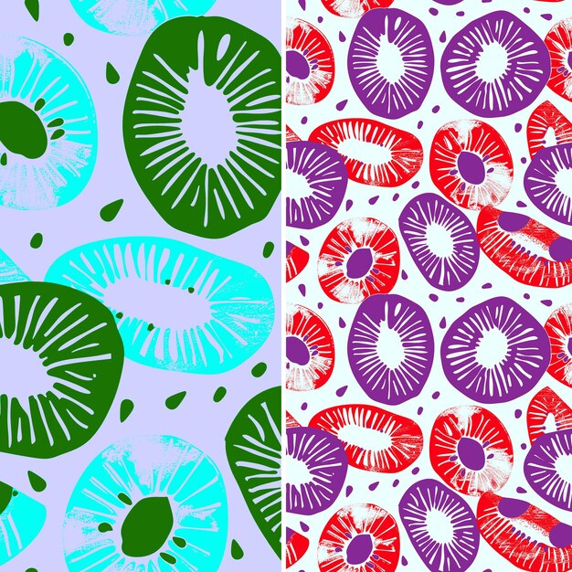 a set of different patterns with different colors and shapes