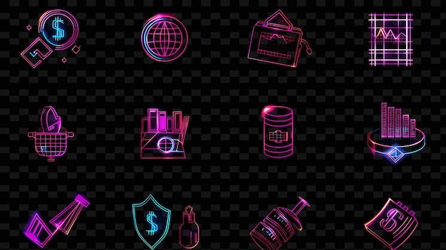 Set of different products on a dark background