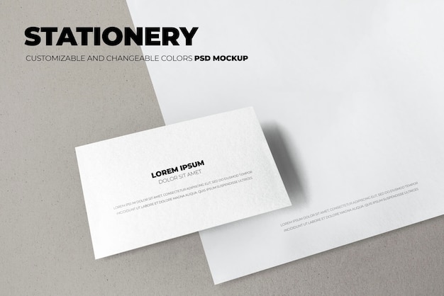 Set of documents and name card mockups