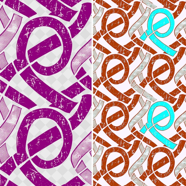 PSD a set of four different colored backgrounds with the word quot breast quot on them