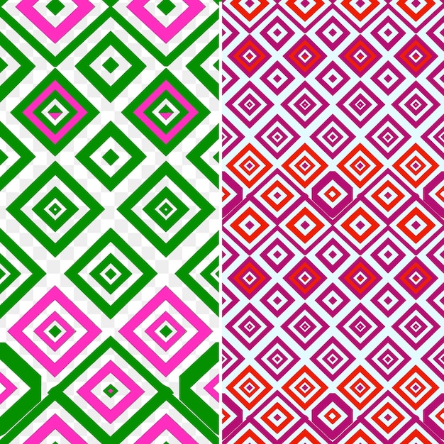 PSD a set of geometric patterns and squares