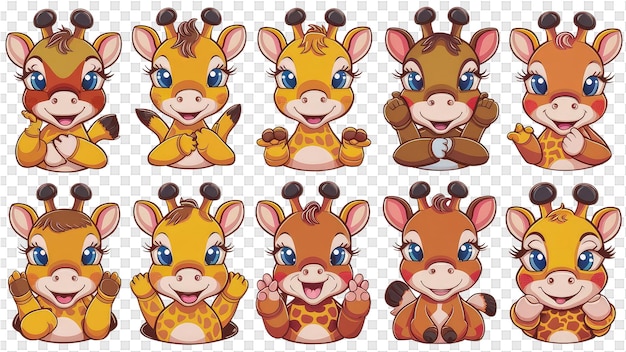 PSD a set of giraffes made by a giraffe