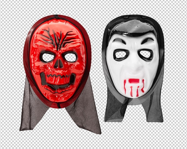 PSD set of halloween ghost mask cutout psd file