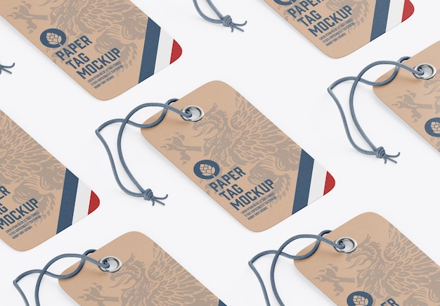 Set Hang Tags Mockup