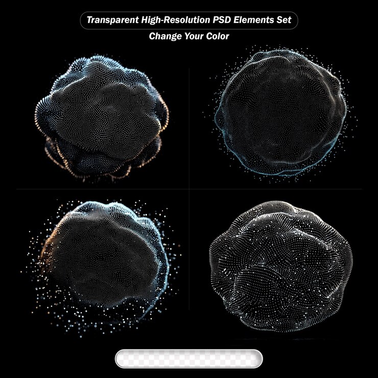 PSD set of highresolution psd transparent abstract elements