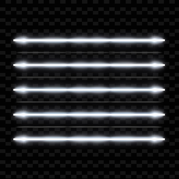 A set of horizontal lights on a dark background