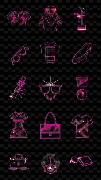 PSD set of icons for a halloween party