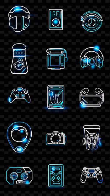 A set of icons for watch and watch