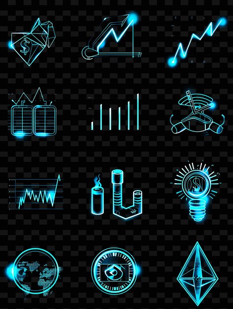 PSD a set of icons with the word data on it