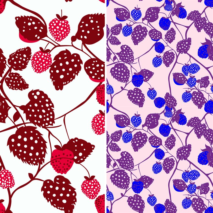 PSD a set of images of berries and berries on a wall