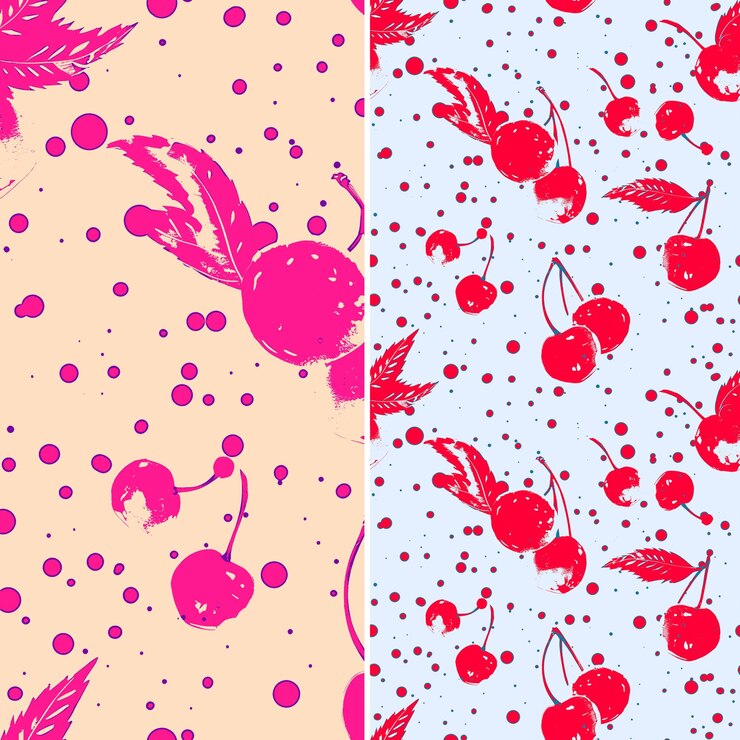 PSD a set of images of cherries and cherries