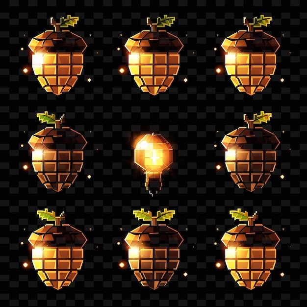 A set of images of a fruit with a star on it