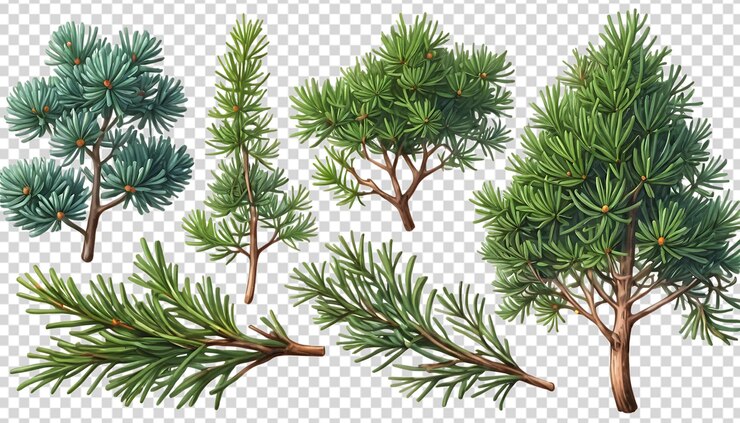 PSD набор иллюстрации juniper 4