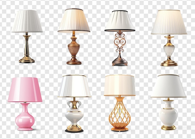 PSD set lamp witte achtergrond