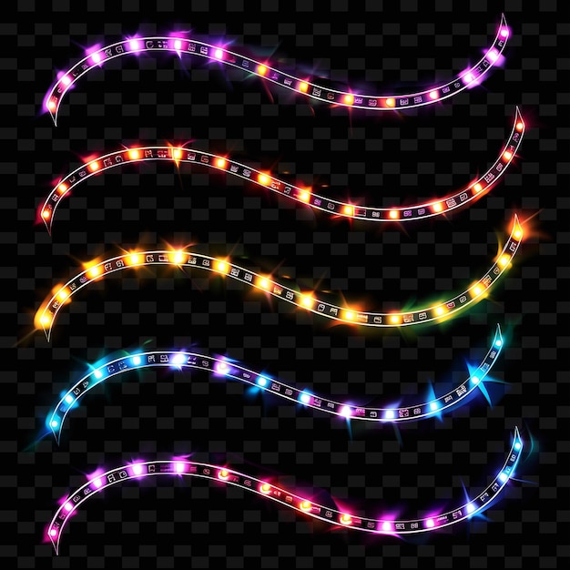 Una serie di luci al neon con la parola luce su uno sfondo nero