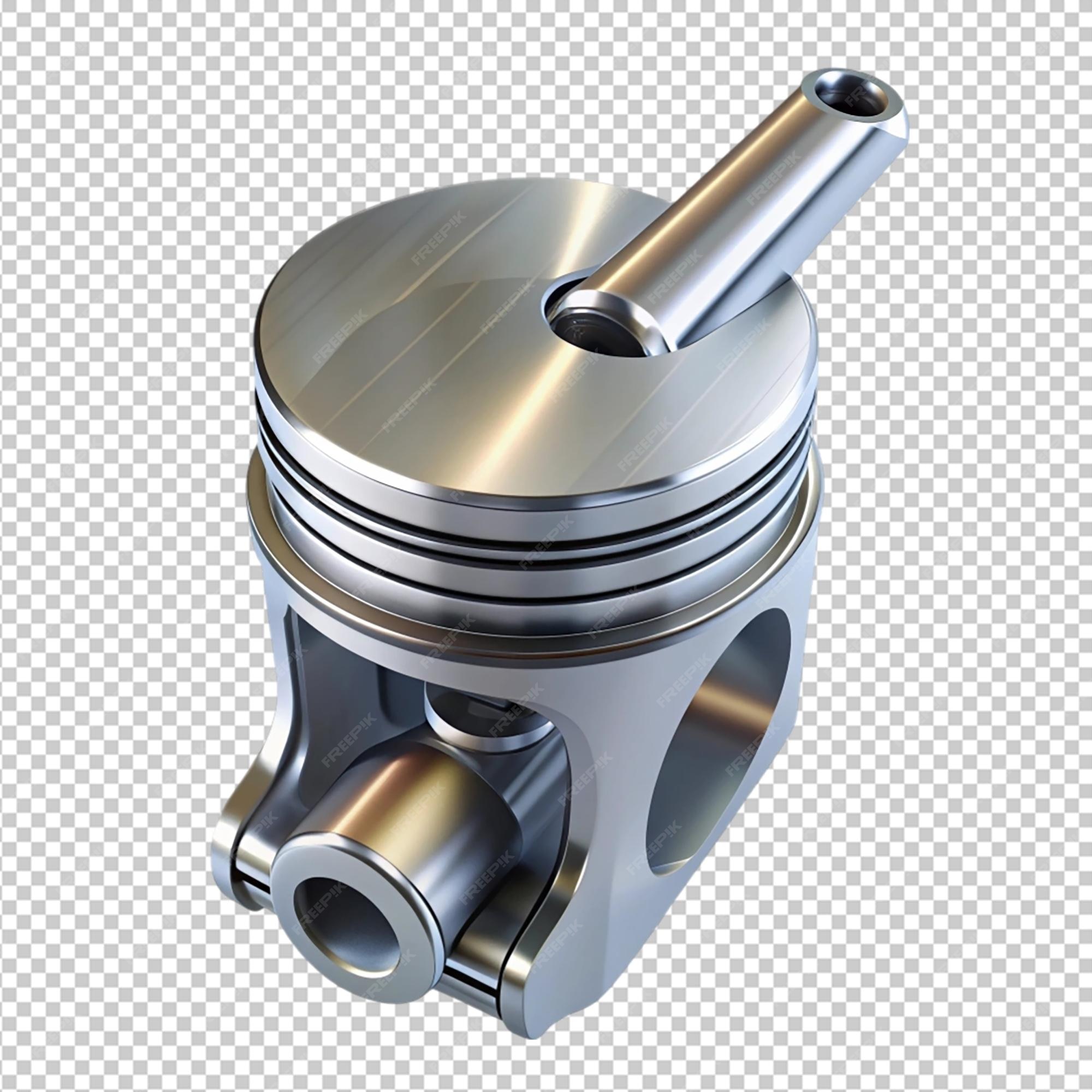 Set of new pistons for engine isolated on white background premium ai