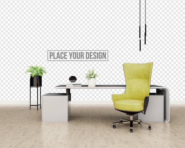 Set office and sofa armchair decoration