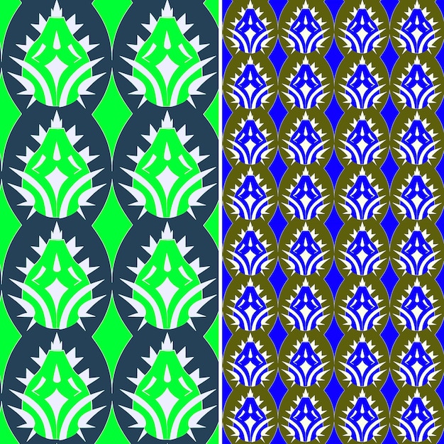 PSD a set of patterns from the collection of blue and green