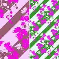 PSD a set of pink and green stripes with a pink and green background