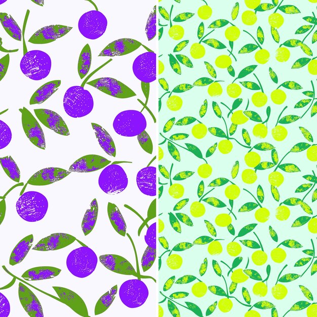 PSD a set of purple lemons and purple lemons