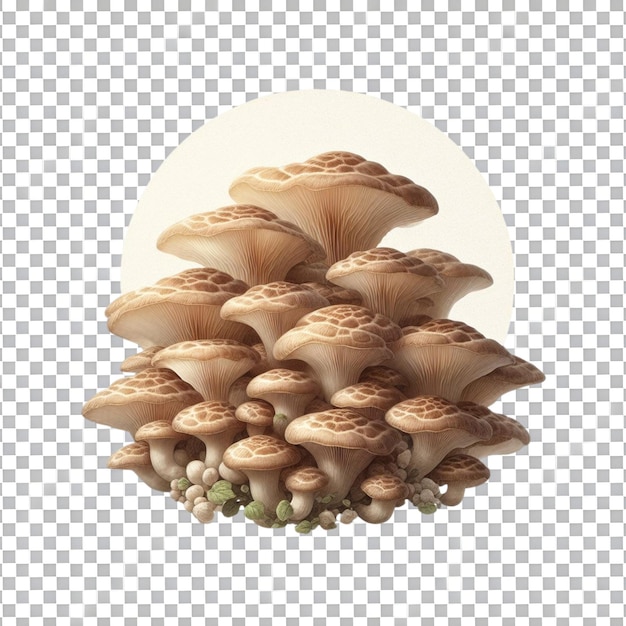 PSD set of raw dumplings with mushrooms