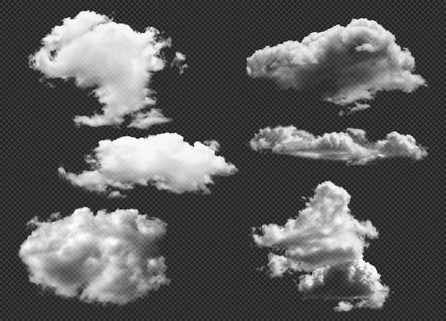 SET Realistic Cloud Element Transparent Cloud Ultra Realistic Cloud plik PSD o rozdzielczości 300 dpi