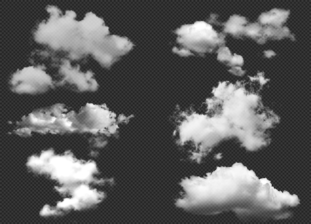 SET Realistic Cloud Element Transparent Cloud Ultra Realistic Cloud plik PSD o rozdzielczości 300 dpi