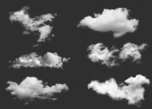 SET Realistic Cloud Element Transparent Cloud Ultra Realistic Cloud plik PSD o rozdzielczości 300 dpi