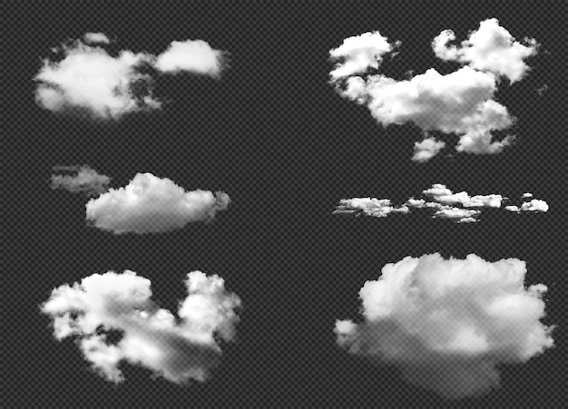 SET Realistic Cloud Element Transparent Cloud Ultra Realistic Cloud plik PSD o rozdzielczości 300 dpi