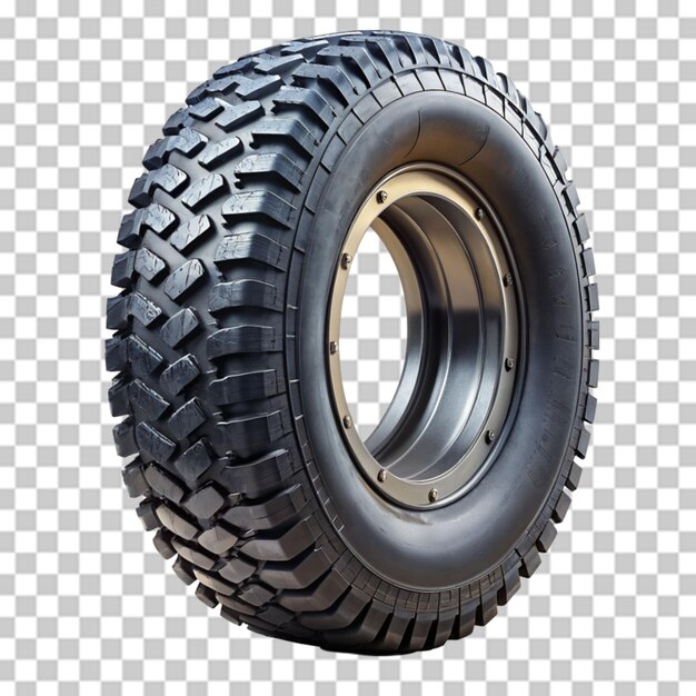 PSD set of realistic new car tires front and profile view isolated