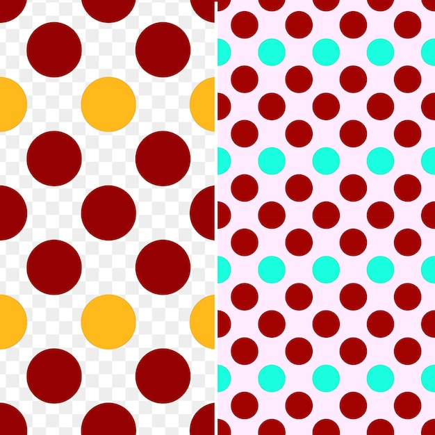 A set of red and blue circles with a white background