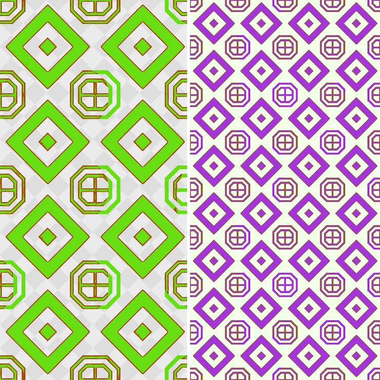 PSD a set of seamless geometric patterns with a geometric pattern