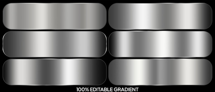 PSD a set of silver gradients gradient psd metallic gradient effects for text design a metallic flag